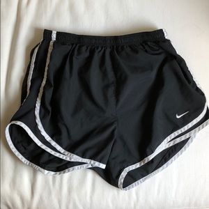 Black with White Trim Nike Tempo shorts